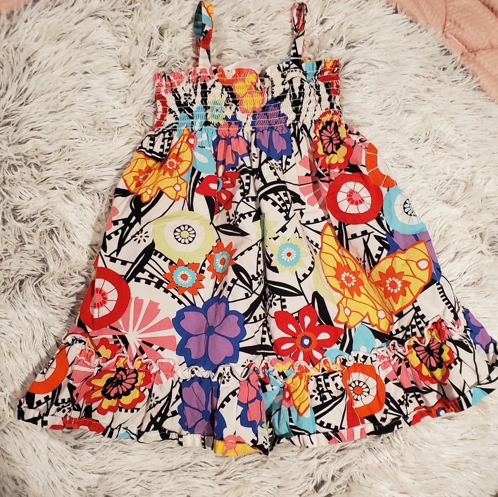 Hanna Andersson Vibrant Floral Sun Dress 90 3T